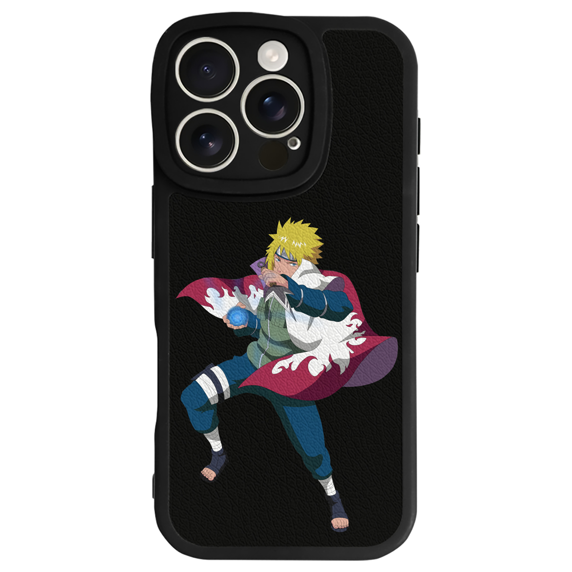 （画像用） NARUTO -ナルト- 波風 ミナト Namikaze Minato 【iPhone 16シリーズ対応】シリコンスマホケース（レザー調） 材質：シリコン
